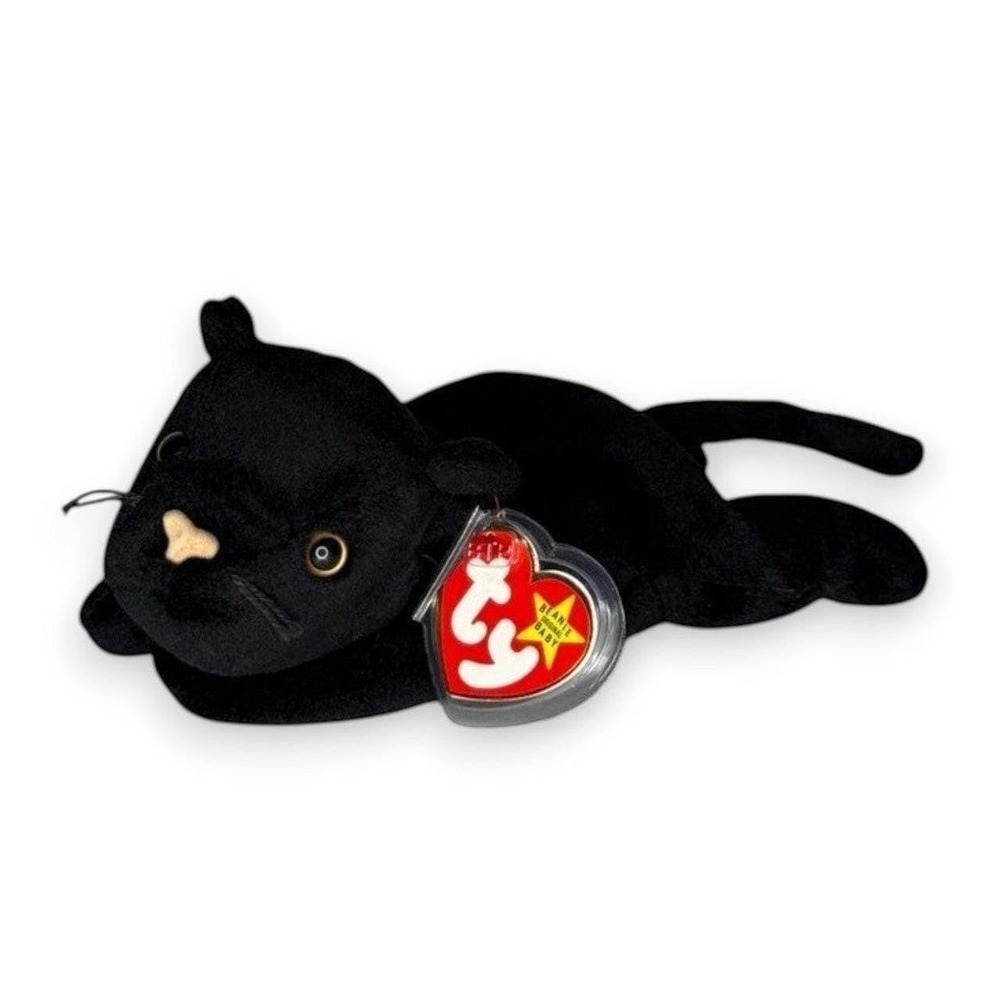 Velvet the Panther | Midnight Jungle Cat | Mint Heart Tag TY Beanie Baby